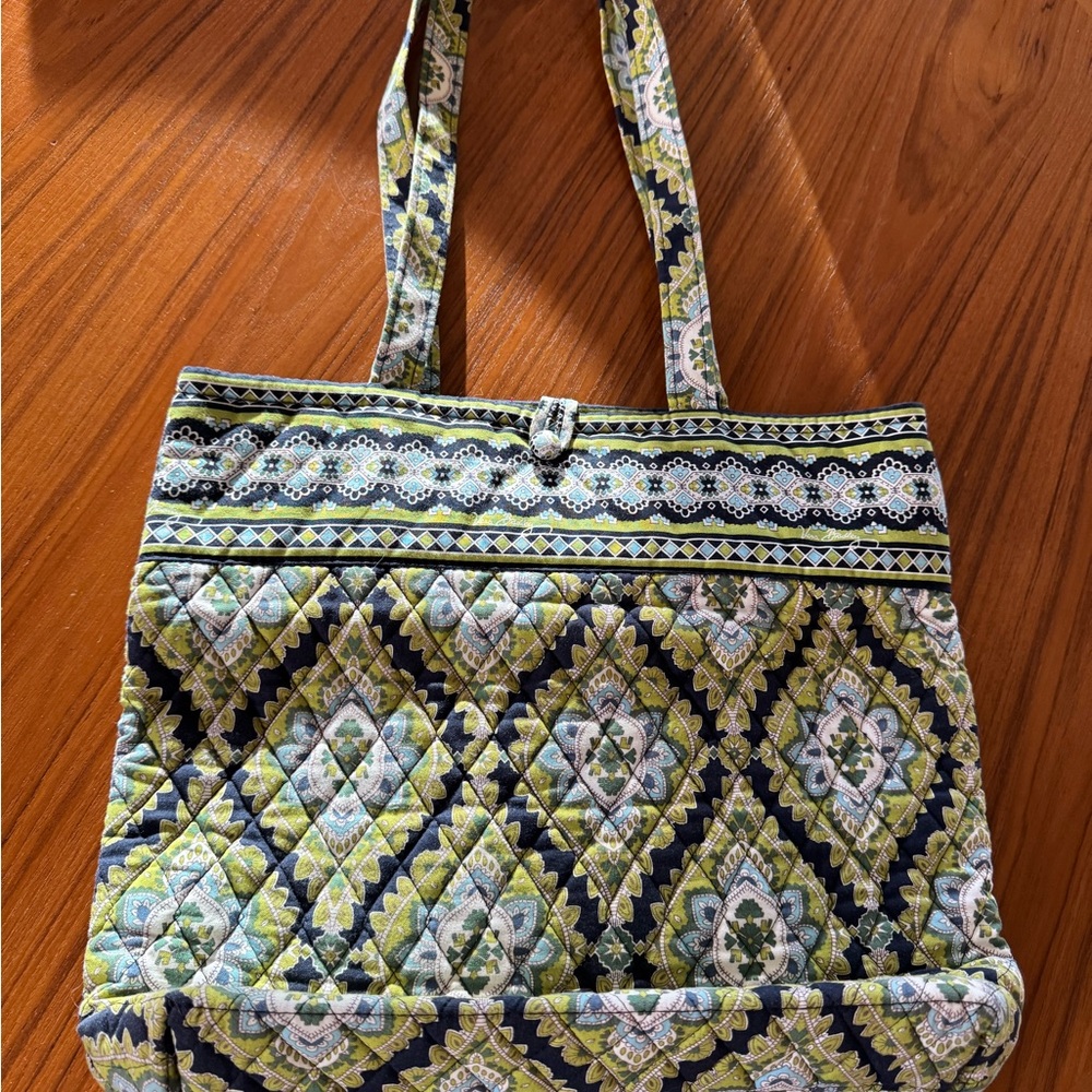 Quilted Patterned Tote Bag - Multicolor